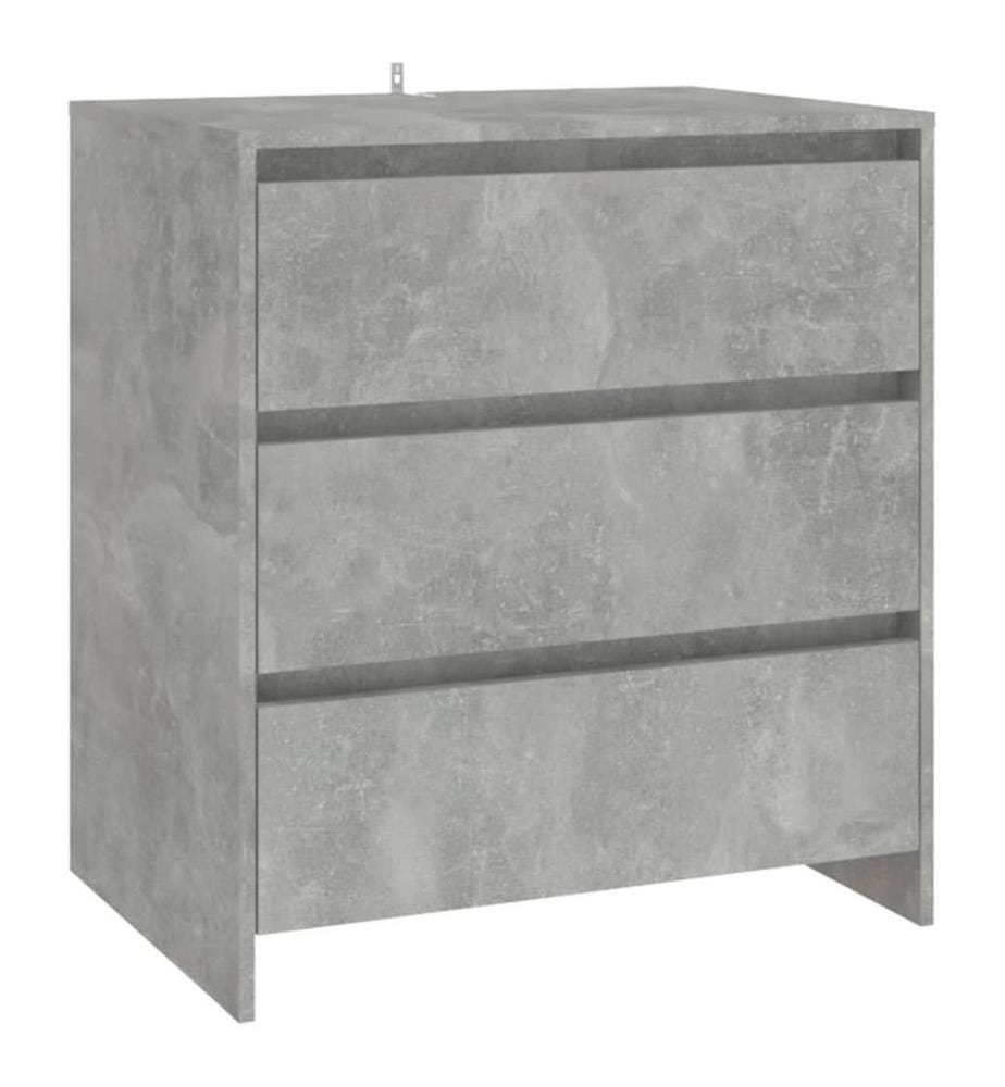 Buffets 2 pcs Gris béton Bois d'ingénierie