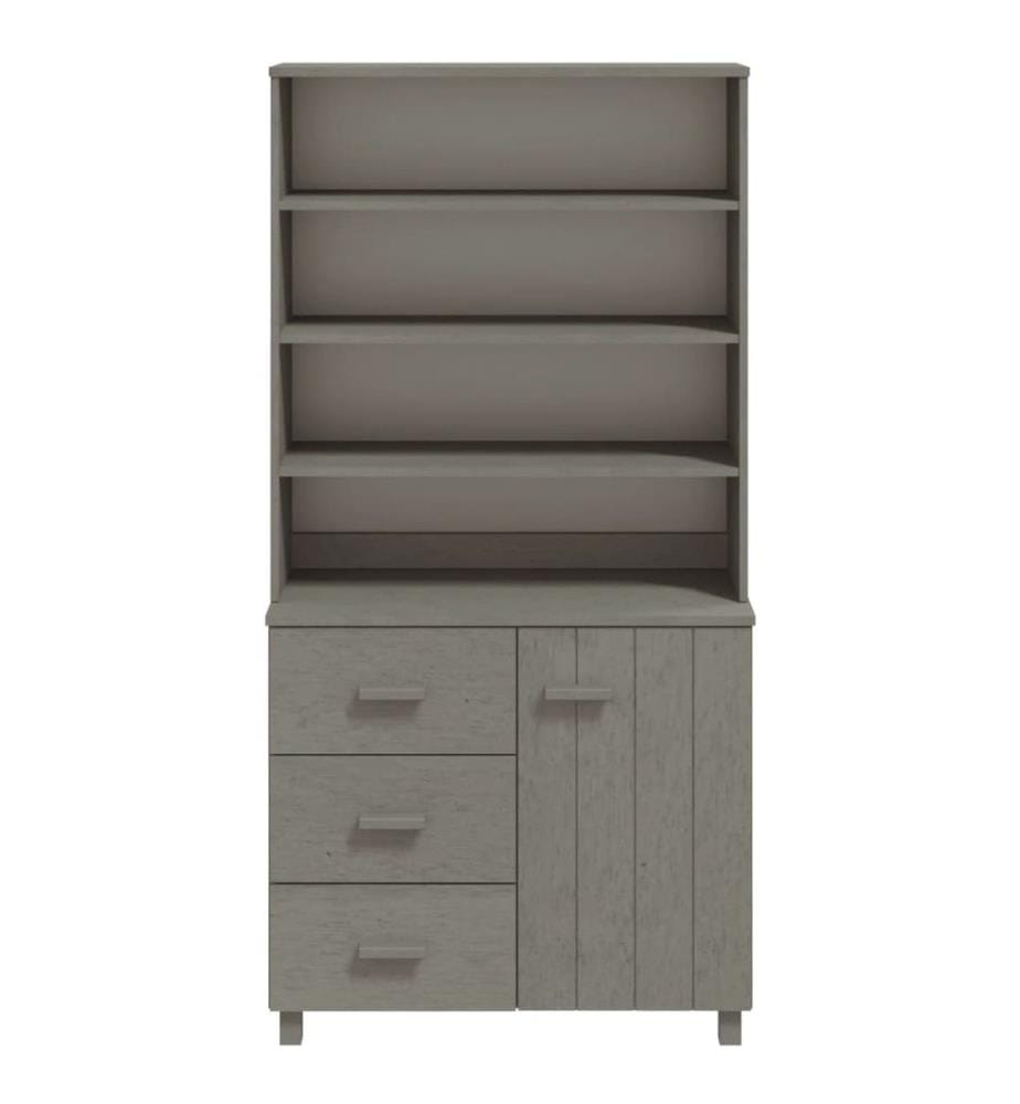 Buffet HAMAR Bois massif de pin Gris clair