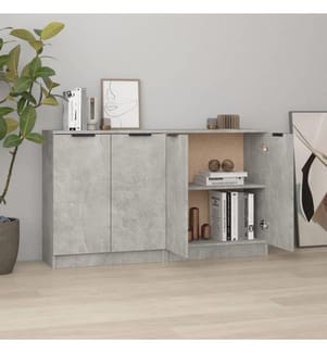 Sideboards 2 Stk Betongrau 60x30x70 cm Holzwerkstoff