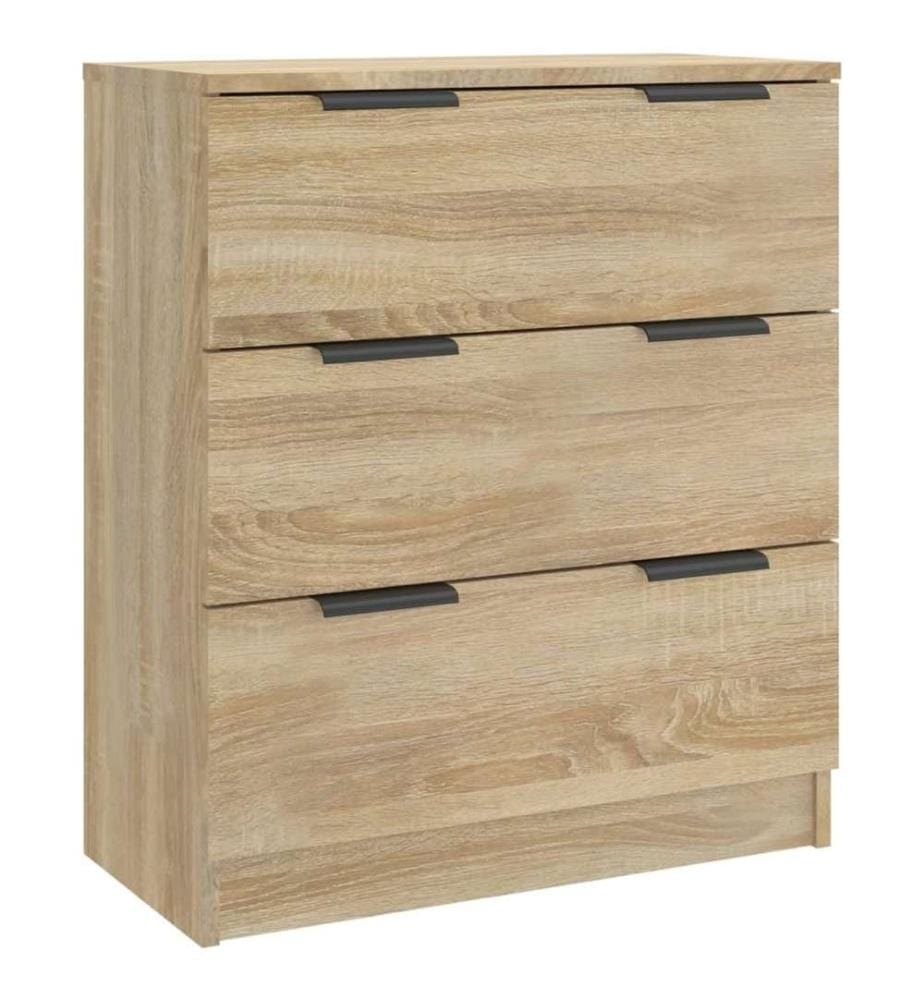 3-tlg. Sideboard Sonoma Eiche-Optik Holzwerkstoff