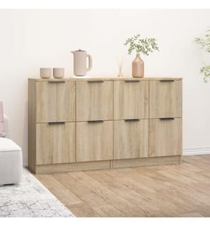Sideboards 2 Stk. Sonoma Eiche 60x30x70 cm Holzwerkstoff