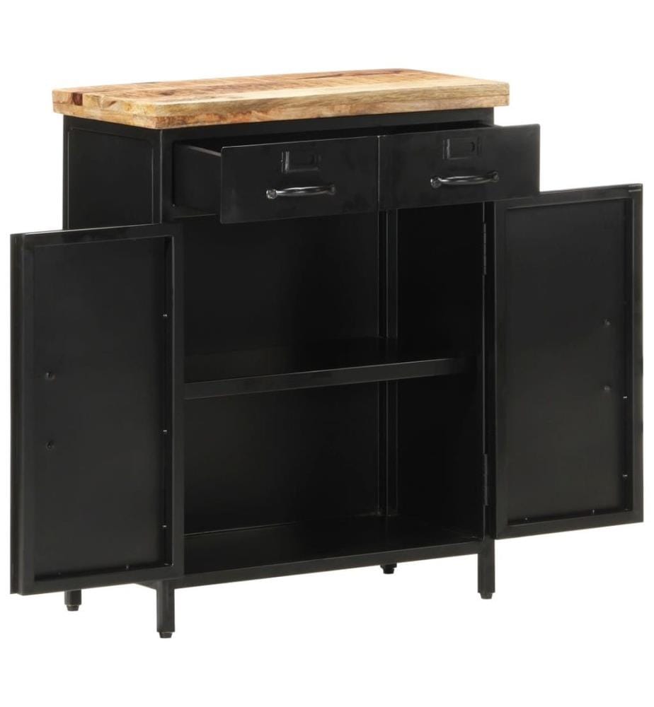 Sideboard 60x30x76 cm Raues Mangoholz