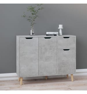 Sideboard Betongrau 90x30x72 cm Holzwerkstoff