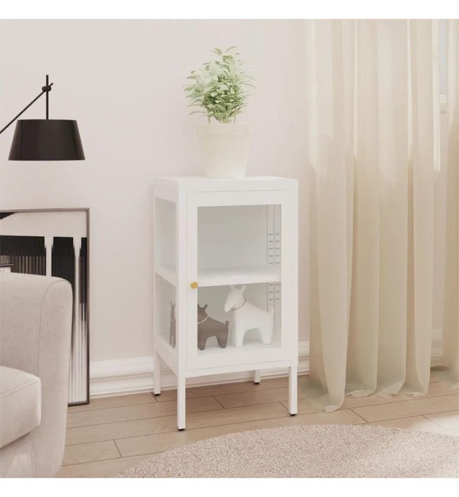 Sideboard 38x35x70 cm Metall und Glas