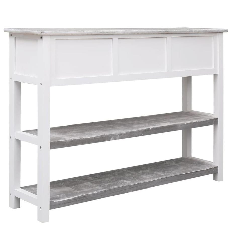 Sideboard Antik-Grau 108x30x76 cm Massivholz Paulownia