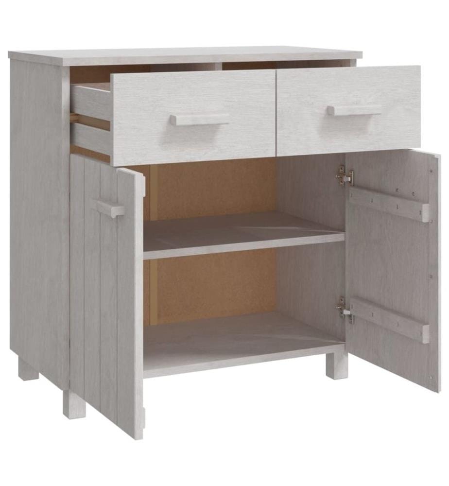 Buffet HAMAR Blanc 79x40x80 cm Bois massif de pin