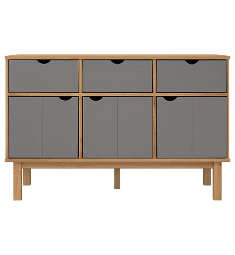 Sideboard OTTA Braun&Grau 114x43x73,5 cm Massivholz Kiefer
