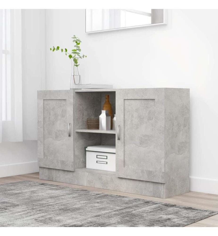Sideboard Betongrau 120x30,5x70 cm Holzwerkstoff