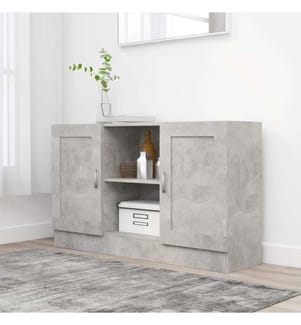 Buffet Gris béton 120x30,5x70 cm Aggloméré