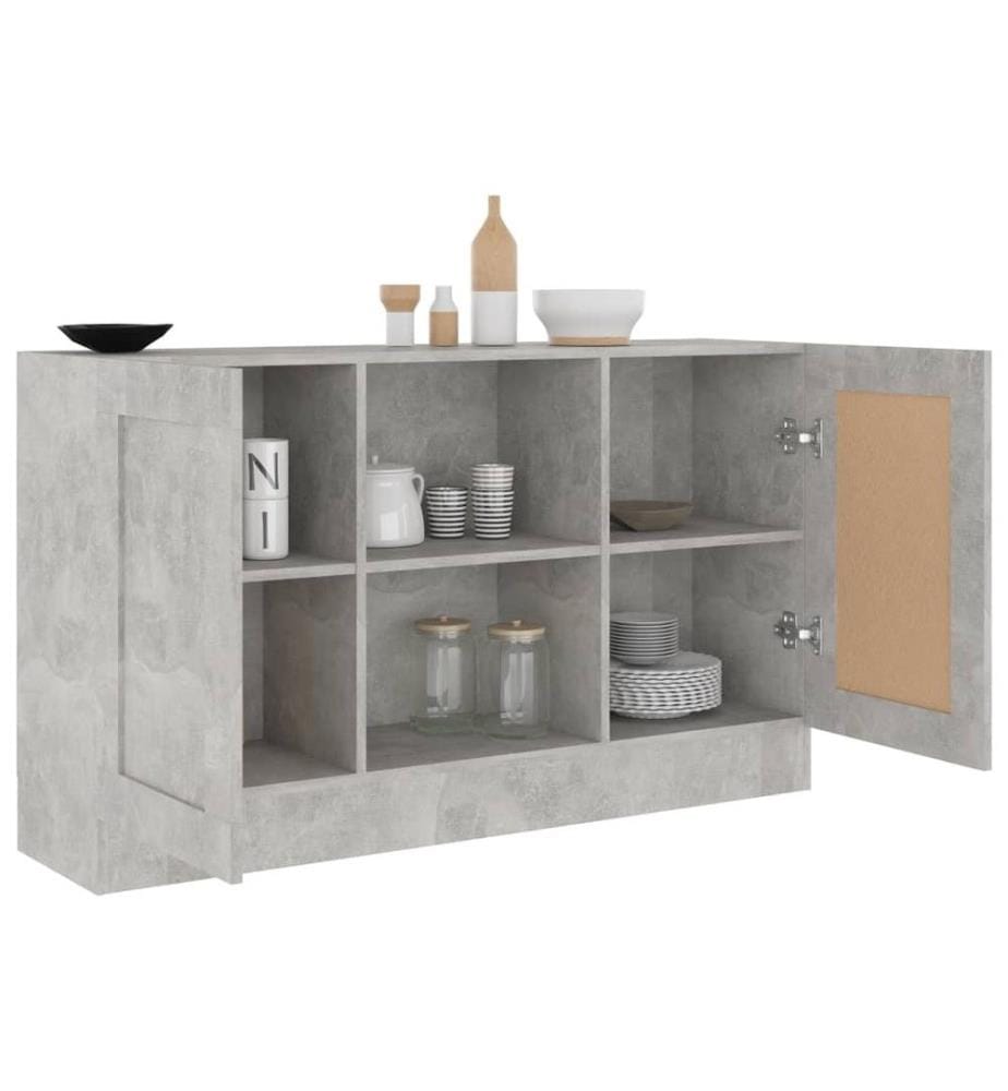 Sideboard Betongrau 120x30,5x70 cm Holzwerkstoff