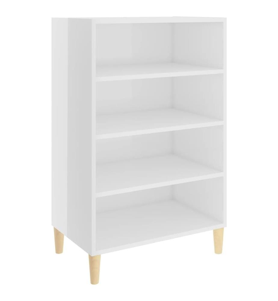 Buffet Blanc brillant 57x35x90 cm Aggloméré
