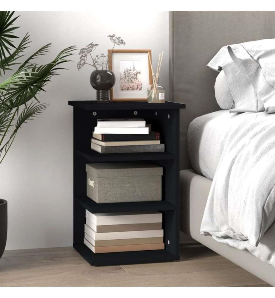 Beistellregal Schwarz 35x35x55 cm Holzwerkstoff