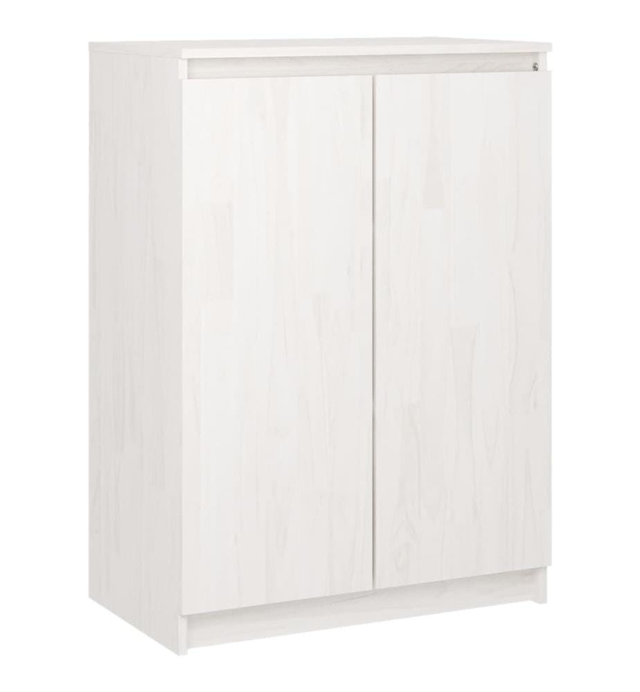 Buffet Blanc 60x36x84 cm Bois de pin massif
