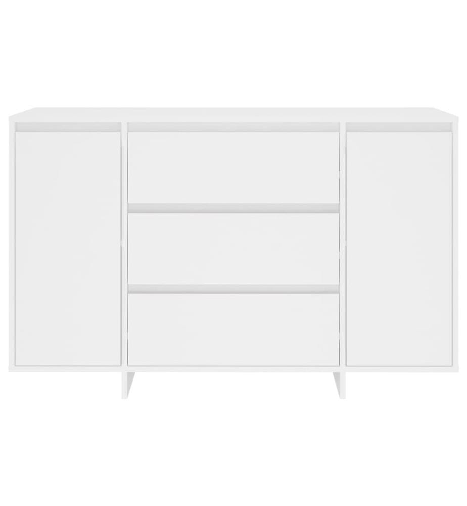 Sideboard mit 3 Schubladen Weiss 120x41x75 cm Holzwerkstoff