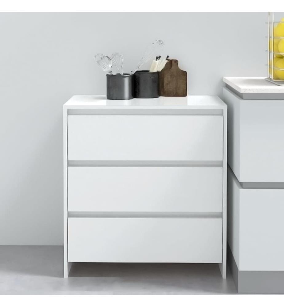 Sideboard Hochglanz-Weiss 70x41x75 cm Holzwerkstoff