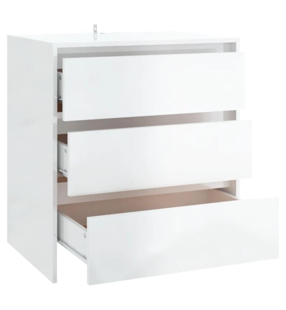 Sideboard Hochglanz-Weiss 70x41x75 cm Holzwerkstoff