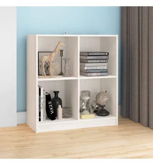 Sideboard Weiss 70x33x76 cm Massivholz Kiefer