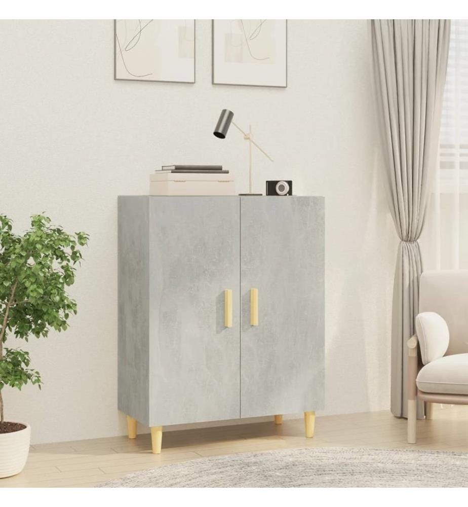 Buffet Gris béton 70x34x90 cm Bois d'ingénierie