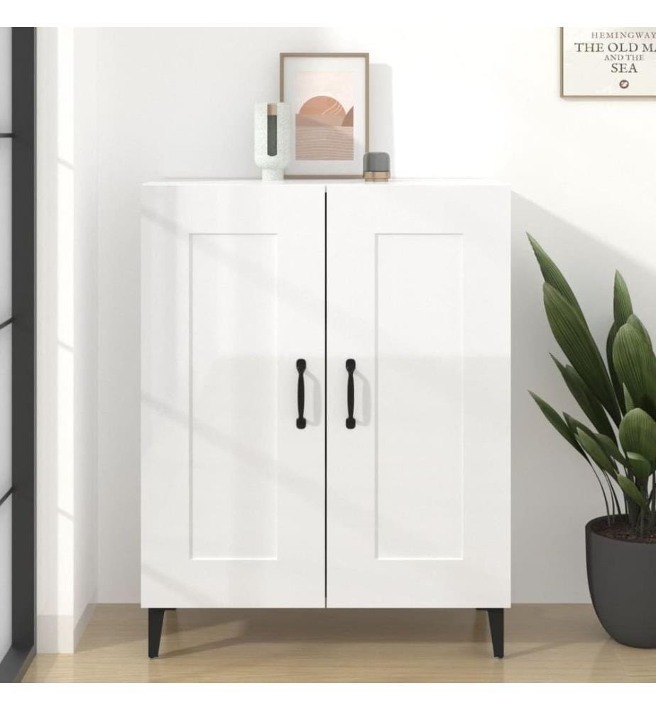 Sideboard Hochglanz-Weiss 69,5x34x90 cm Holzwerkstoff