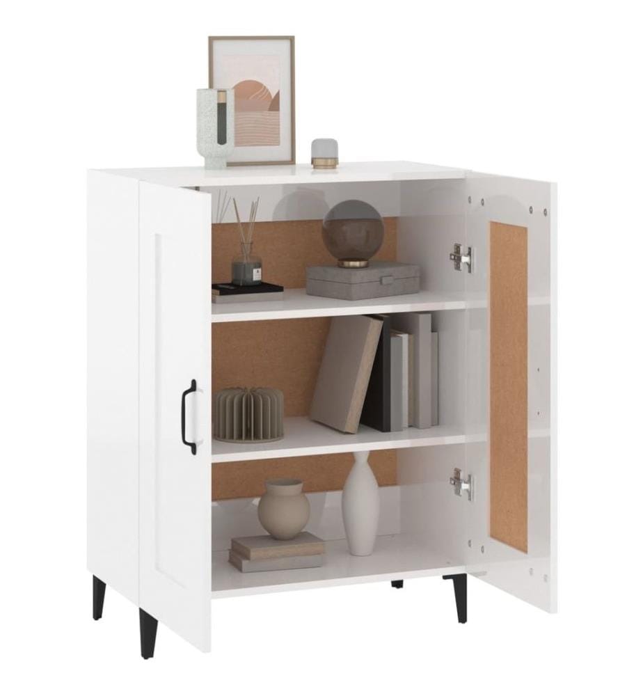 Sideboard Hochglanz-Weiss 69,5x34x90 cm Holzwerkstoff