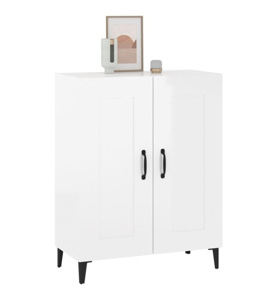 Sideboard Hochglanz-Weiss 69,5x34x90 cm Holzwerkstoff