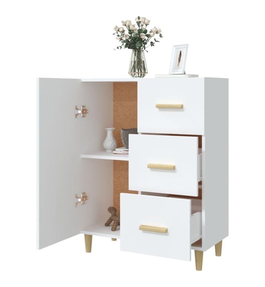 Buffet blanc 69,5x34x90 cm bois d'ingénierie