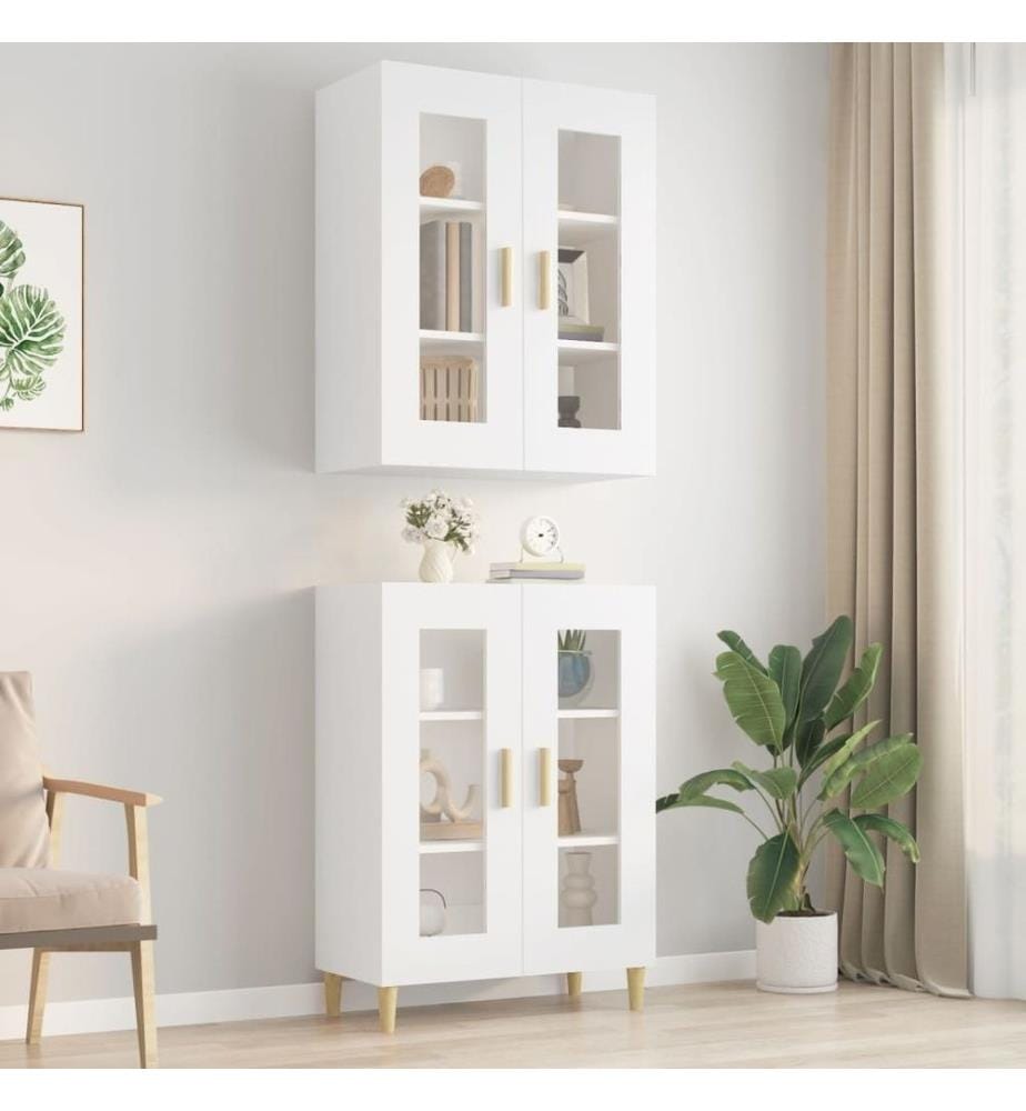 Armoire murale suspendue Blanc 69,5x34x90 cm