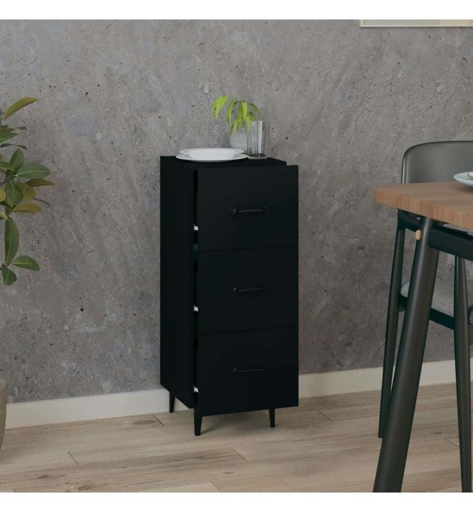 Buffet Noir 34,5x34x90 cm Bois d'ingénierie