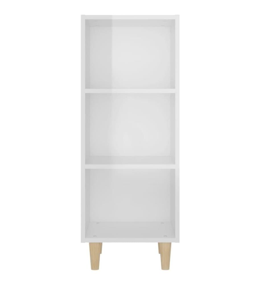Sideboard Hochglanz-Weiss 34,5x32,5x90 cm Holzwerkstoff