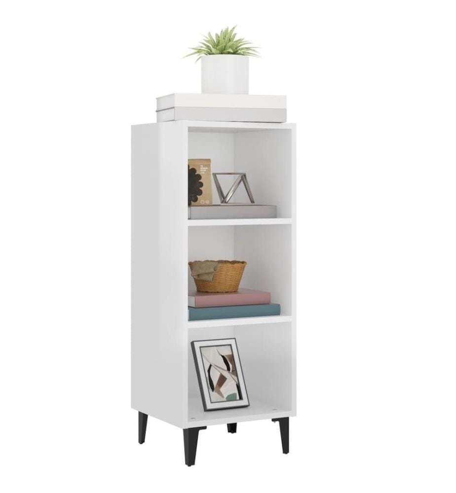 Sideboard Hochglanz-Weiss 34,5x32,5x90 cm Holzwerkstoff