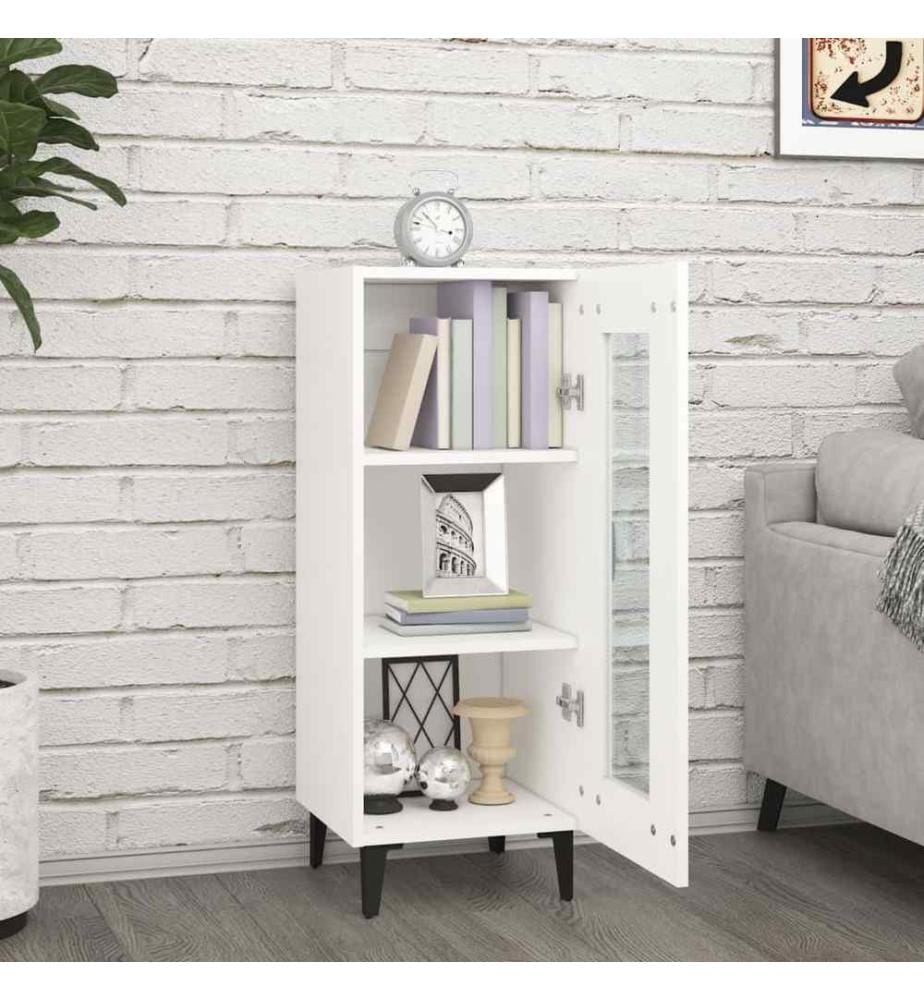 Buffet Blanc 34,5x34x90 cm Bois d'ingénierie