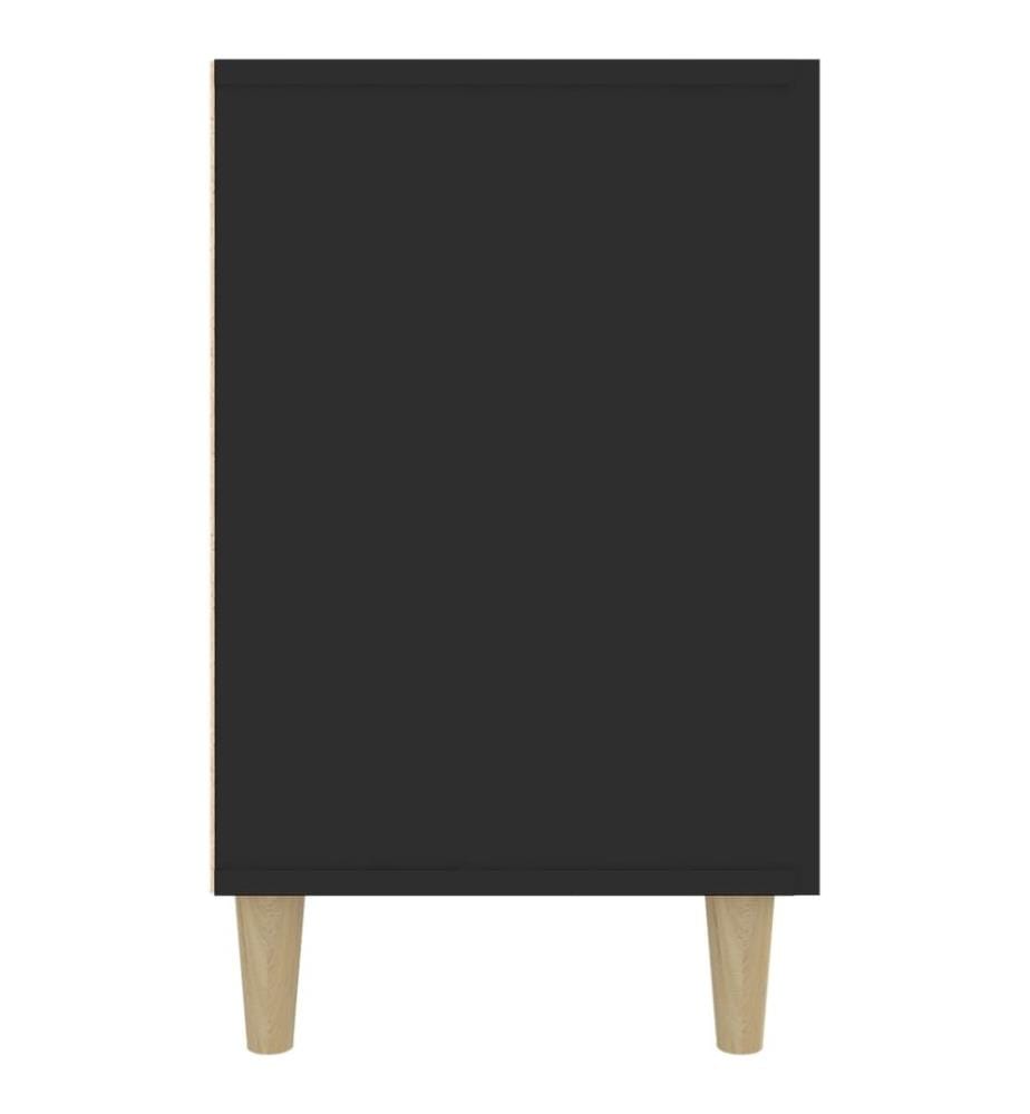 Buffet noir 100x36x60 cm bois d'ingénierie