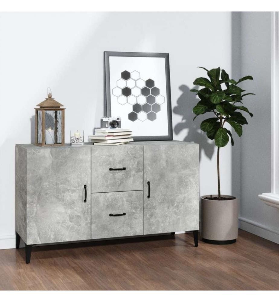 Sideboard Betongrau 100x36x60 cm Holzwerkstoff