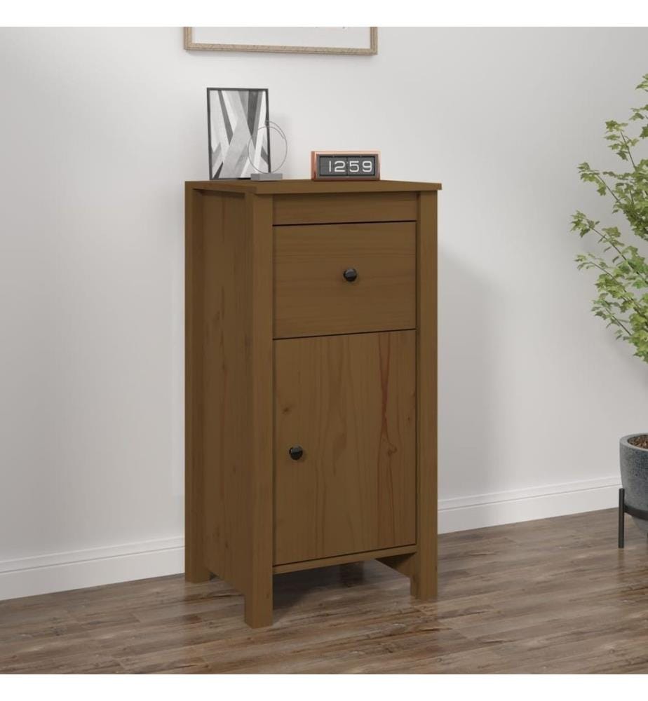Buffet Marron miel 40x35x80 cm Bois massif de pin