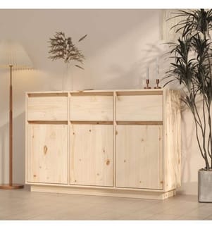 Sideboard 110x34x75 cm Massivholz Kiefer