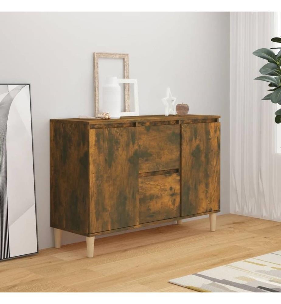Buffet Chêne fumé 103,5x35x70 cm Bois d'ingénierie