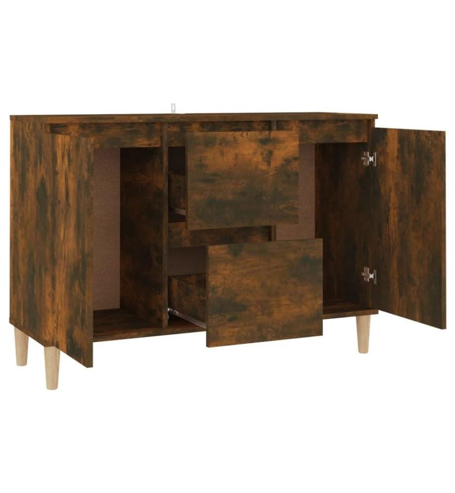 Buffet Chêne fumé 103,5x35x70 cm Bois d'ingénierie