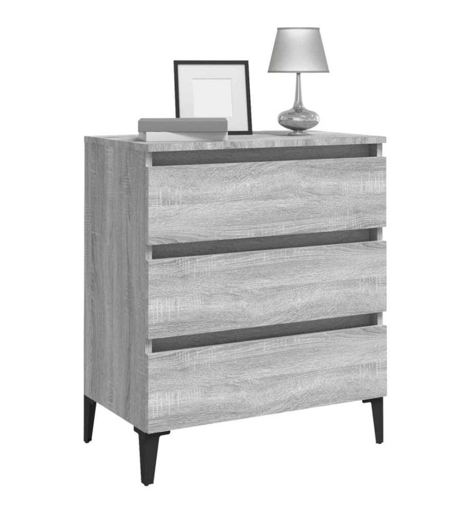 Sideboard Grau Sonoma 60x35x69 cm Holzwerkstoff