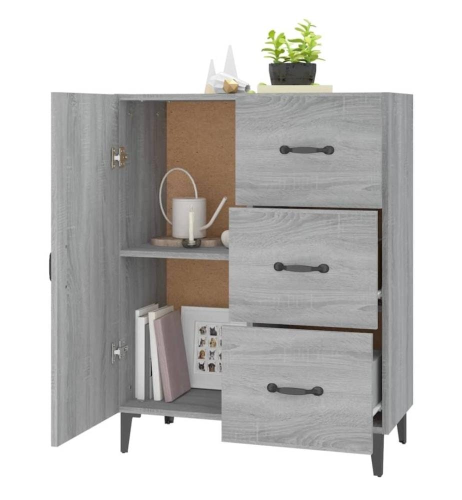 Buffet sonoma gris 69,5x34x90 cm bois d'ingénierie