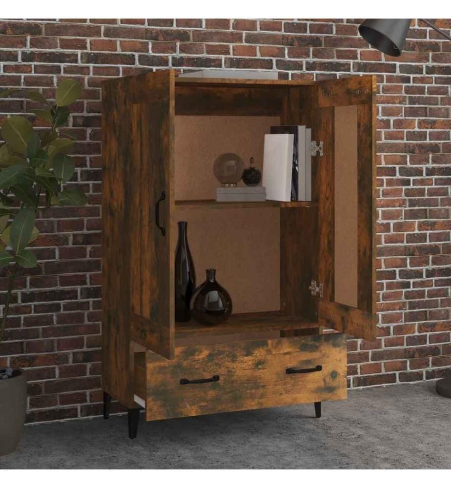 Highboard Räuchereiche 70x31x115 cm Holzwerkstoff