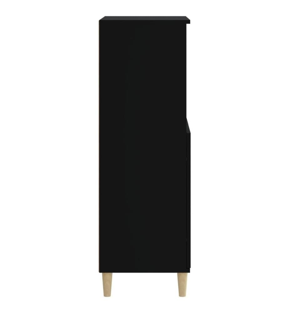 Buffet haut Noir 60x36x110 cm Bois d'ingénierie