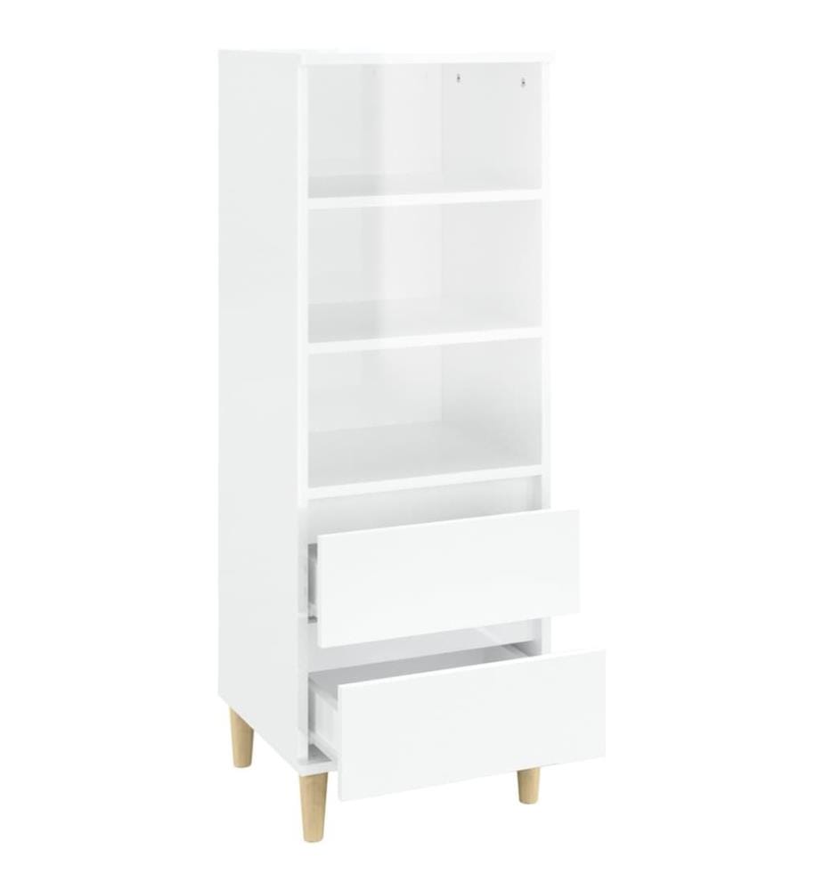 Buffet haut Blanc 40x36x110 cm Bois d'ingénierie