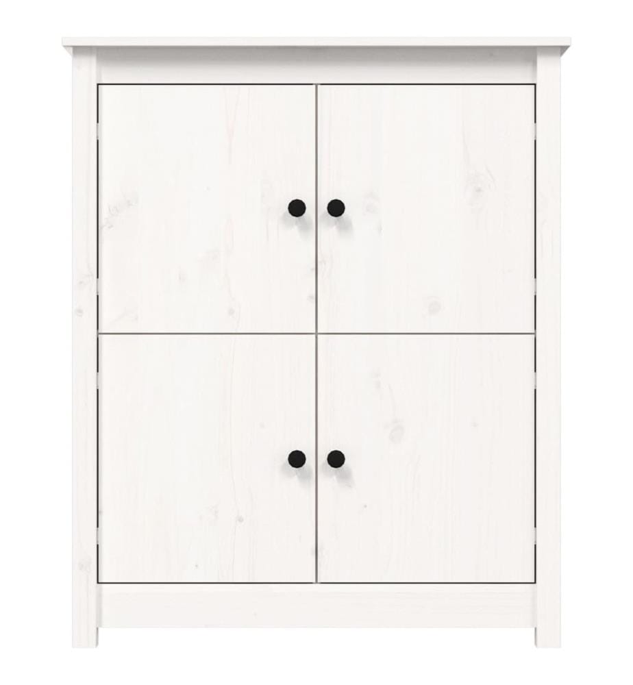 Sideboard Weiss 83x41,5x100 cm Massivholz Kiefer