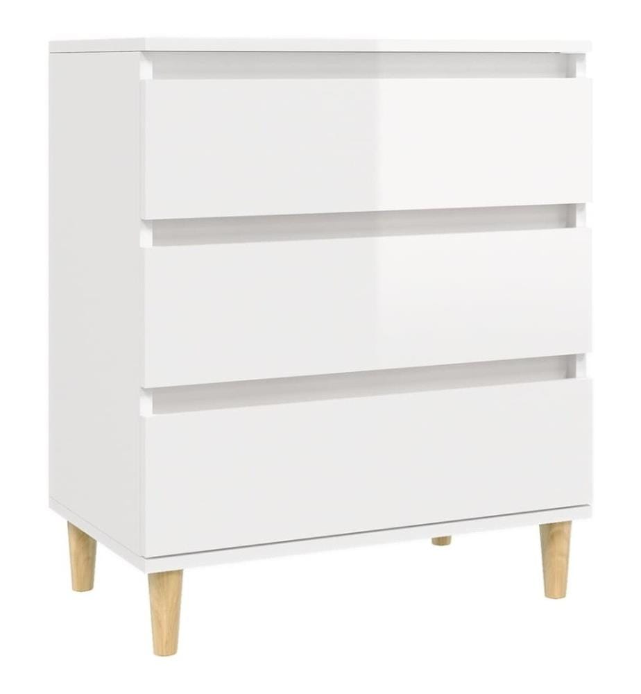 Sideboard Hochglanz-Weiss 60x35x70 cm Holzwerkstoff