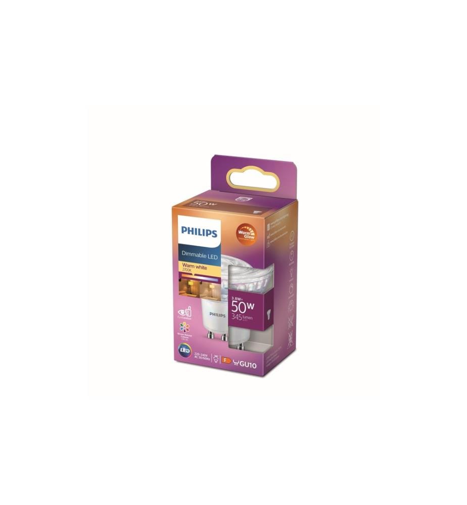 PHILIPS - Lampe LEDcla 50W GU10 WW WGD90 Blanc chaud (WW)