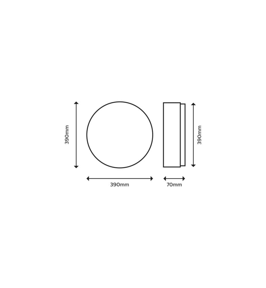 PHILIPS - Plafonnier Moire CL200 RD 20W 4000K blanc HV06