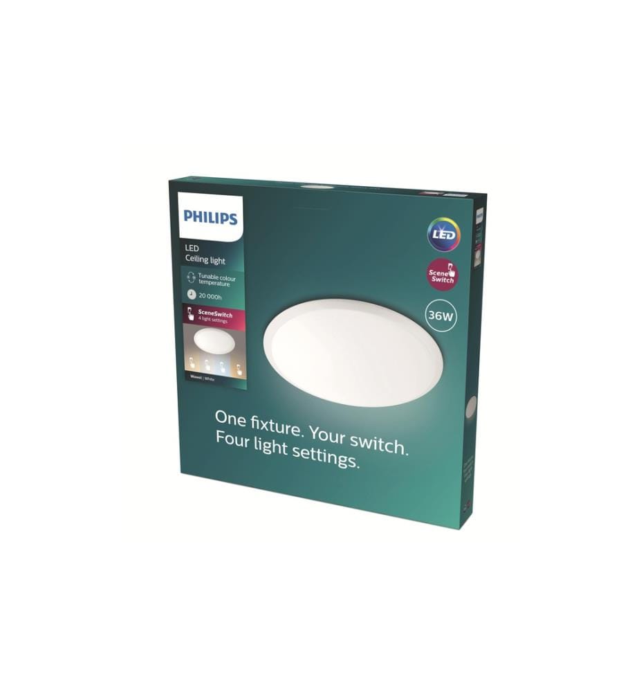 PHILIPS - myLiving LED Plafonnier Wawel SceneSwitch, 3200 lm, blanc