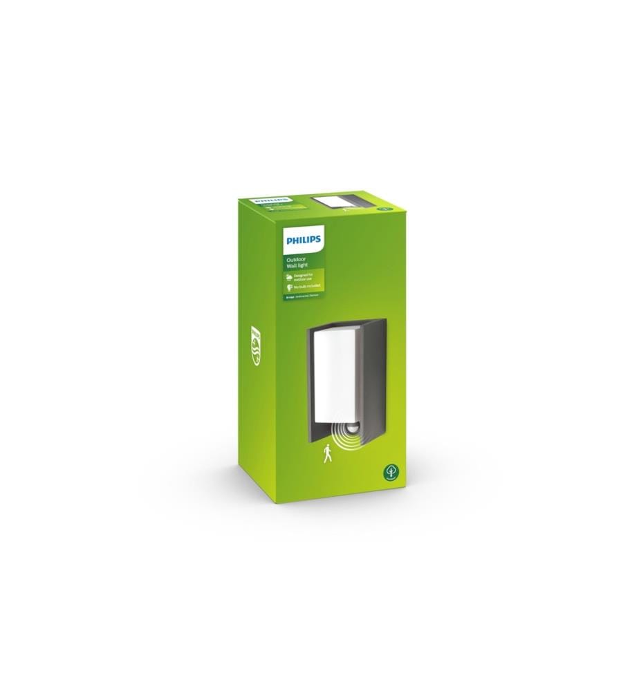 PHILIPS - Wandleuchte Bridge, E27, 42W, Anthrazit, BWM