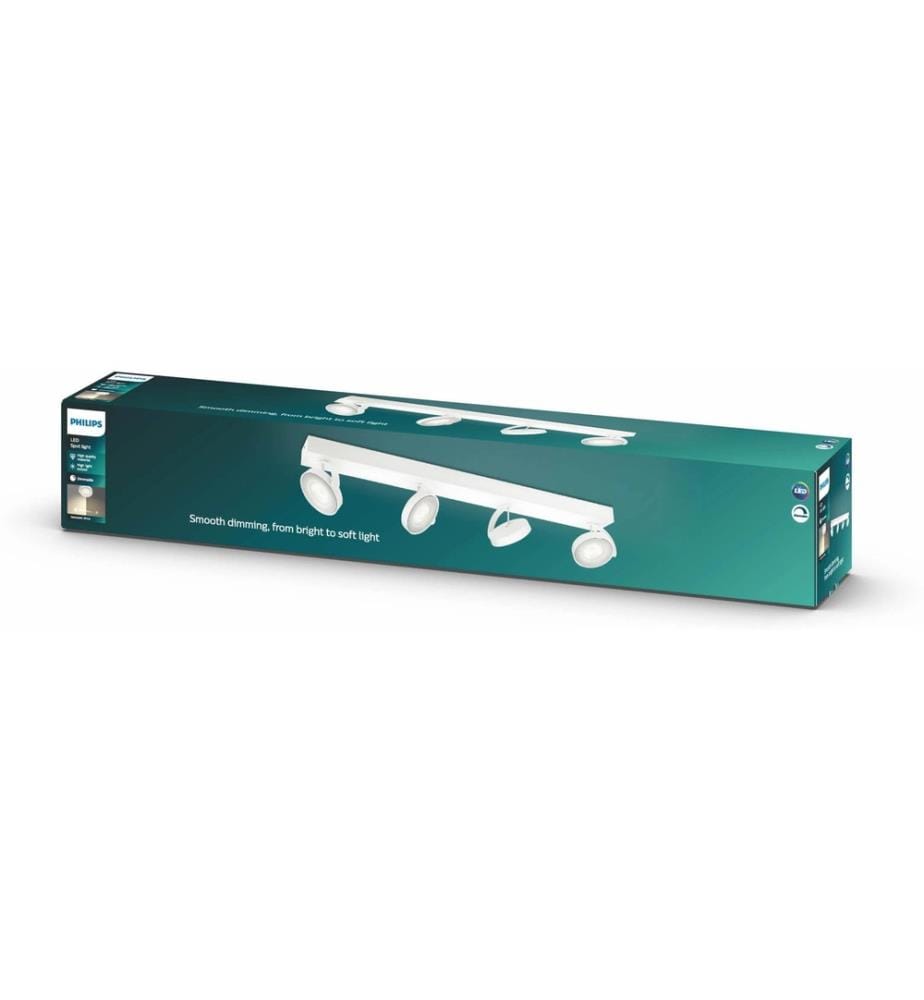 PHILIPS - Spot encastré Clockwork, 4 x 4.5 W, 2000 lm, 2700 K, blanc