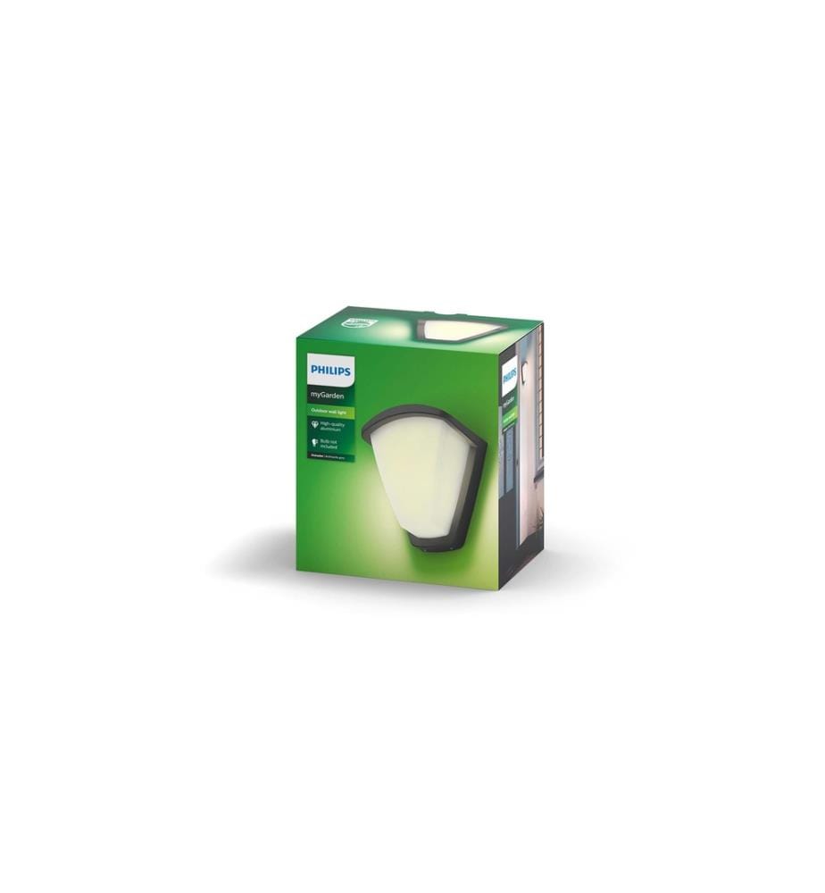 PHILIPS - Lampe murale Kiskadee, E27, 42 W, anthracite